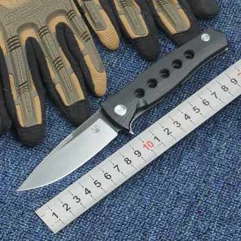 

High quality D2 blade G10+steel handle outdoor camping Hunting knives Survival Tactical folding knife CNC utility hand tools