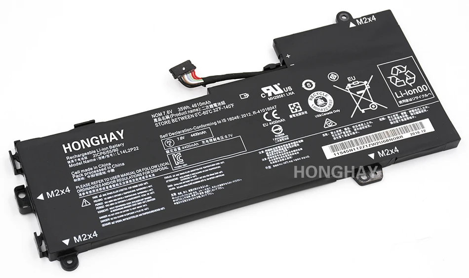 HONGHAY L14L2P22 ноутбук Батарея для LENOVO U30 U30-70 E31-70 U31-70 мин L14S2P22 L14M2P24 7,6 V 35WH 4610 мА-ч