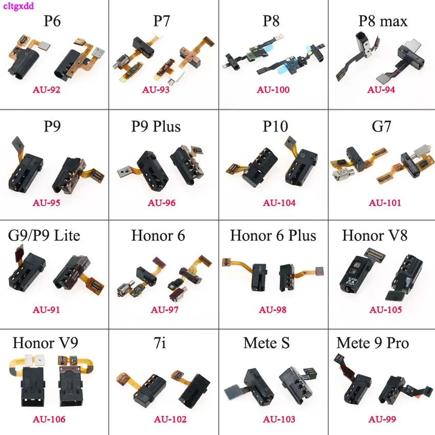 

1pcs Earphone Headphone Audio jack Flex Cable For Huawei P6 P7 P8 max P9 P10 Lite Honor 6plus 7i V8 V9 Mete S 9 Pro Smart Repair
