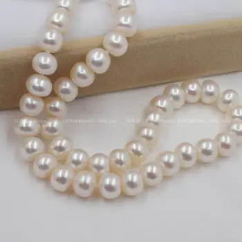 

AAA Natural freshwater pearl 7-8mm round pearl necklace, handmade jewelry 18inch