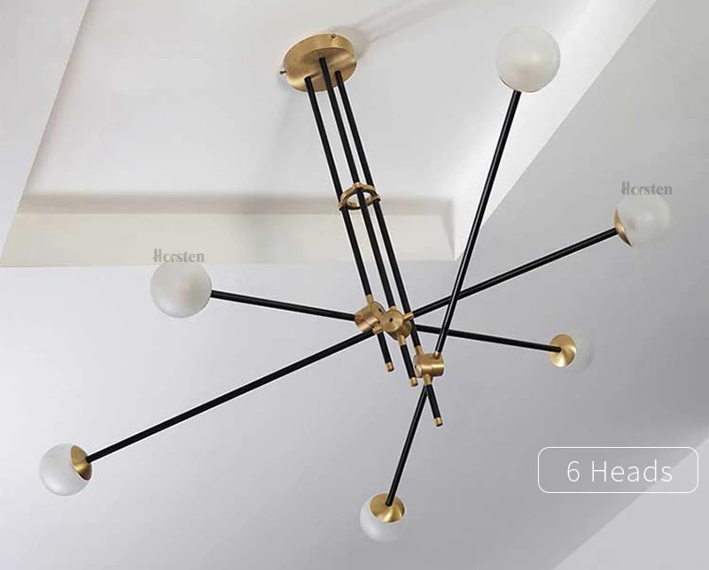 Creative Nordic Modern Art Pendant Lights Glass Ball Iron Hanging Pendant Lamps Bedroom Living Room Restaurant Pendant Lamp (23)
