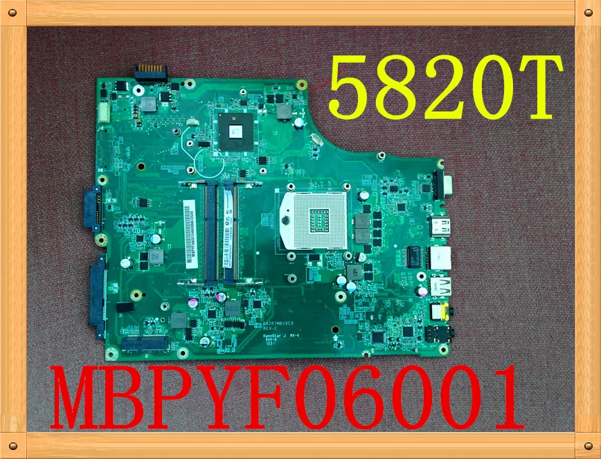 Материнская плата для ноутбука acer Aspire 5820 T 5820TZ MBPYF06001 DAZR7MB16C0 100% TESED OK