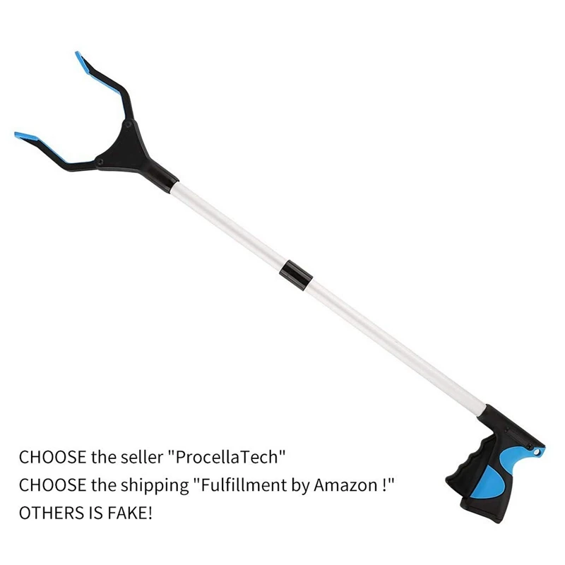 

2 Pack - Reacher Grabber Pick Up Tool, 32 inch Foldable Lightweight Long Duty Mobility Aid, Extender Gripper Tool, Claw Trash