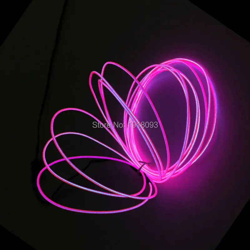 Flash Pink 1.3mm 5Meter LED neon light Not Include EL Inverter Party