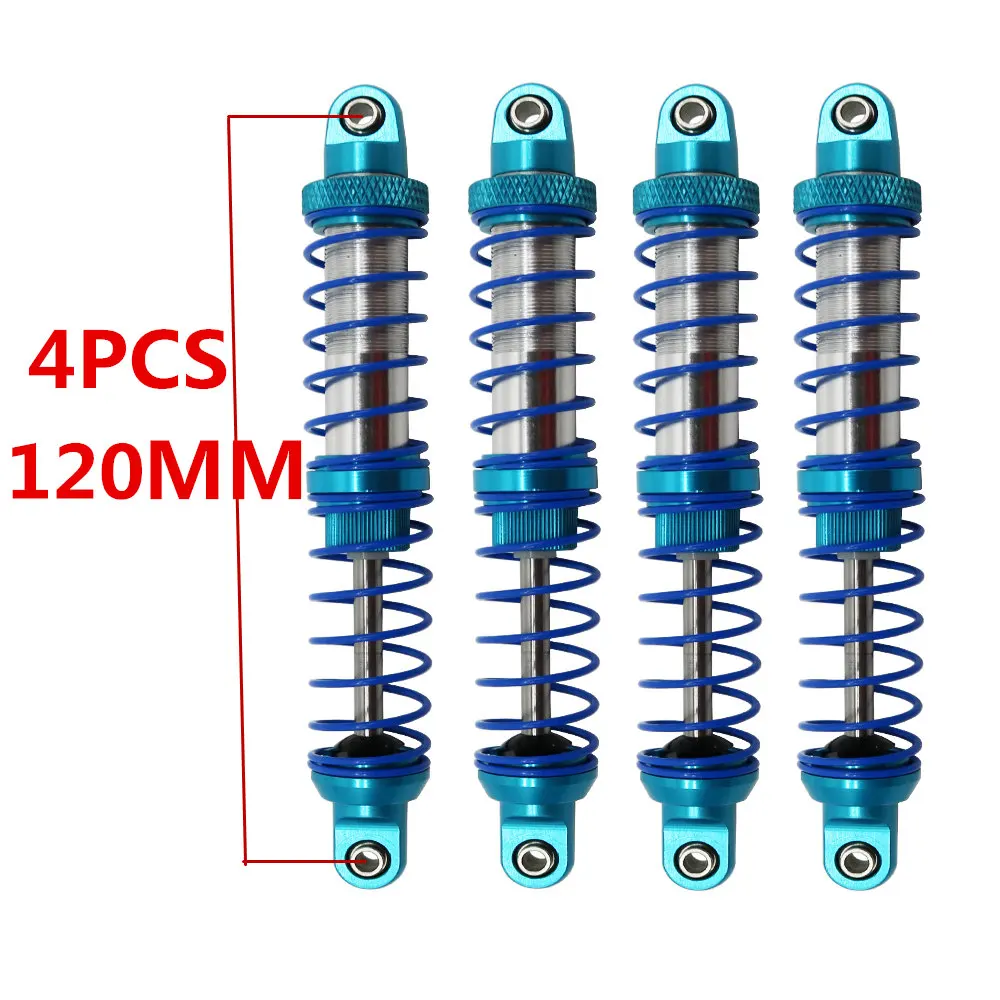 2 шт 4 шт металлический Амортизатор 70 80 90 100 110 120 масло Регулируемый для 1/10 RC Гусеничный осевой SCX10 Tamiya CC01 TRX-4 - Цвет: 4PCS 120MM