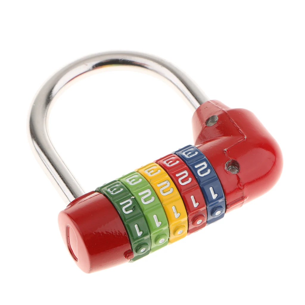Zinc Alloy 5 Dial Digit Combination Padlock Travel Number Code Password Lock