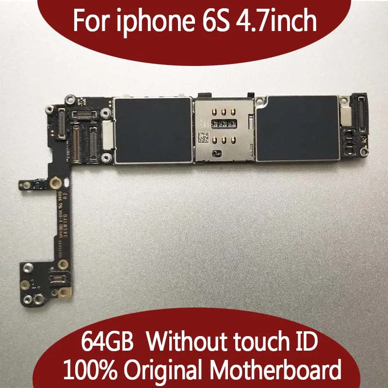 64 ГБ для iphone 6s материнская плата без Touch ID, оригинальная разблокированная материнская плата для iphone 6s, хорошая работа