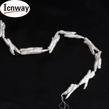 

Natural AA white baroque reborn keshi Freshwater Pearl 25mm 15inches DIY necklace bracelet FreeShipping Wholesale icnway