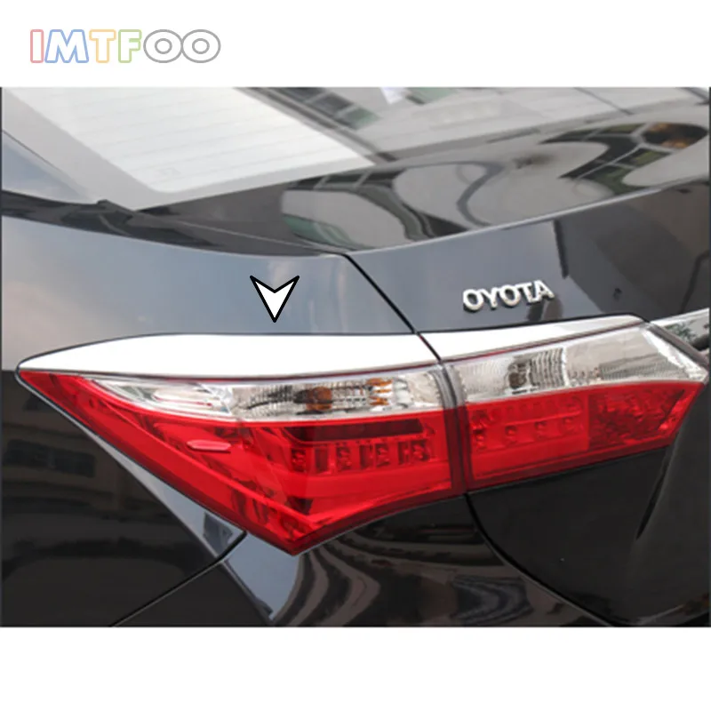 

FIT FOR 2014 2015 2016 2017 TOYOTA COROLLA E170 VER. ACCESSORIES CHROME TAILLIGHTS TRIM TAIL LIGHT DECAL STRIP STICKER