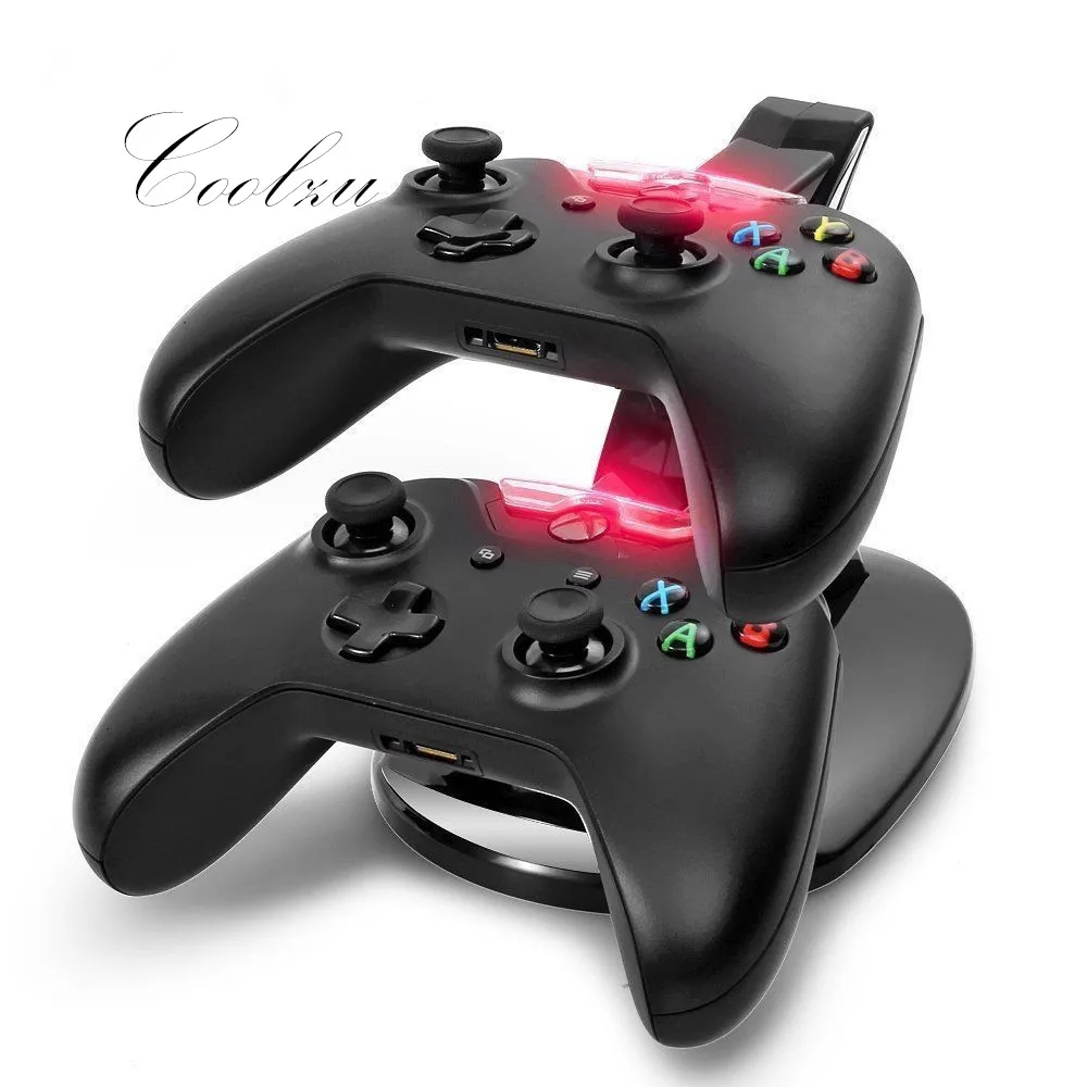 Двойной USB светодиодный зарядной док станции для микро контроллера XBox One(S)