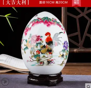 

20cm Ceramic modern minimalist home living room crafts creative blessing egg decoration