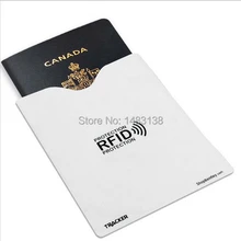 100 шт RFID Блокировка паспорт безопасный алюминиевый рукав протектор держатель паспорта