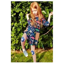 

2019 New Big Girl Cotton Dress Cartoon Novelty Style Casual Print Clothes Long Sleeve Round Neck Mini Dress 3-7 Y Girl Dress