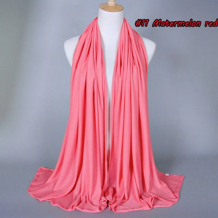 21 цвет 180*80 см однотонный хиджаб из Джерси женские зимние эластичные мусульманские шали шарф Макси палантин теплый палантин Foulard Sjaal