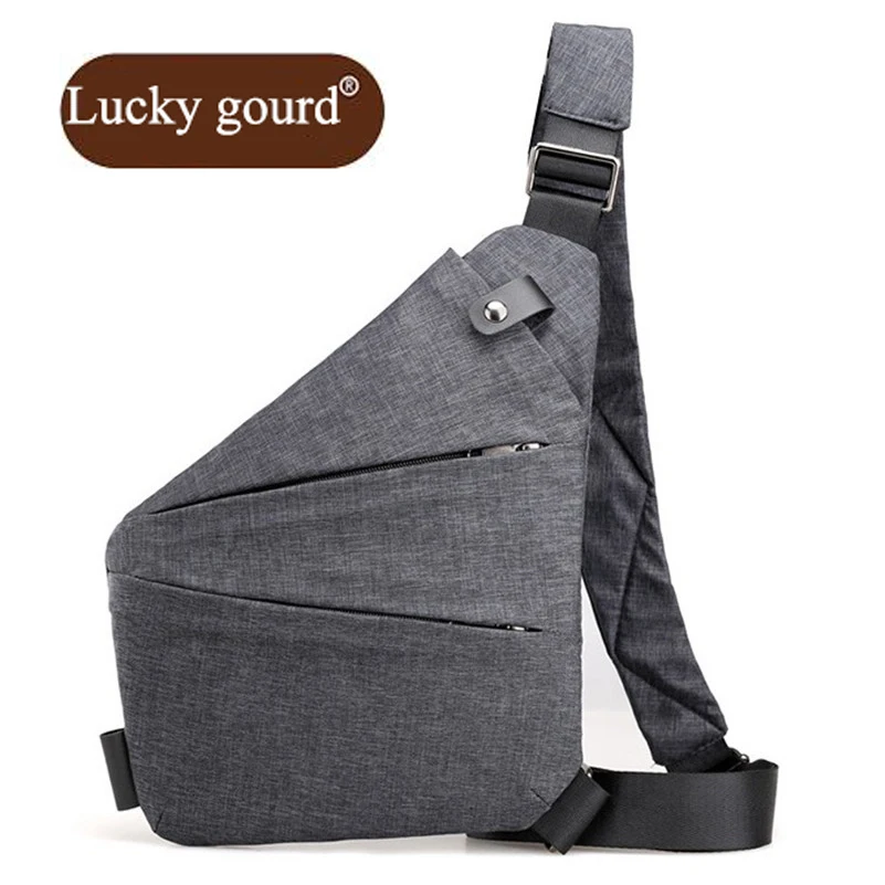 

OURCIAO New 2019 Brand Gun Package Anti-theft Package Men's Close-fitting Wallet Multi-function Women Chest Bags D352