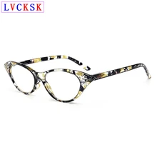Кошачий глаз очки для чтения лупа для женщин пресбиопические очки модные алмазные рамка с цветами дальнозорные очки женские L3