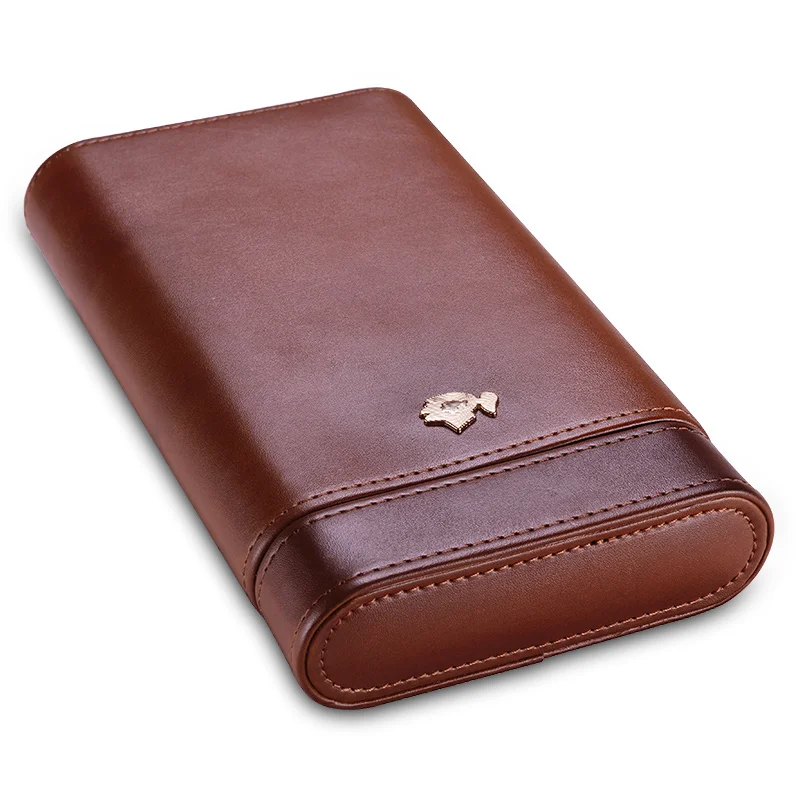 

Cigar case portable cow leather cedar wood cigar moisturizing case cigar holster CF-0413-0416