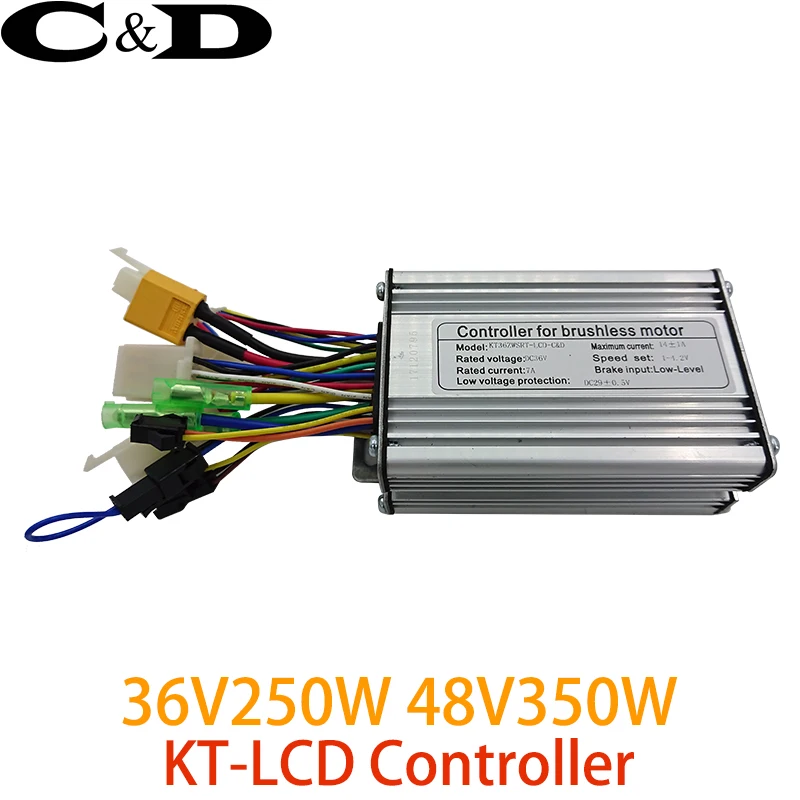 

ebike controller 36V 48V 250W 350W 14A Electric bicycle controller Brushless Dual Mode Hall Sensorless KT Series Support LED LCD