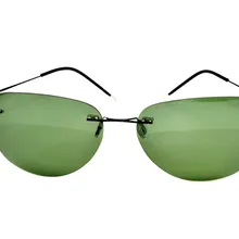 Дизайн настоящий бренд B Титан зеленый поляризованный без оправы с Чехол солнцезащитные очки gafas de sol briller lunetes de soleil