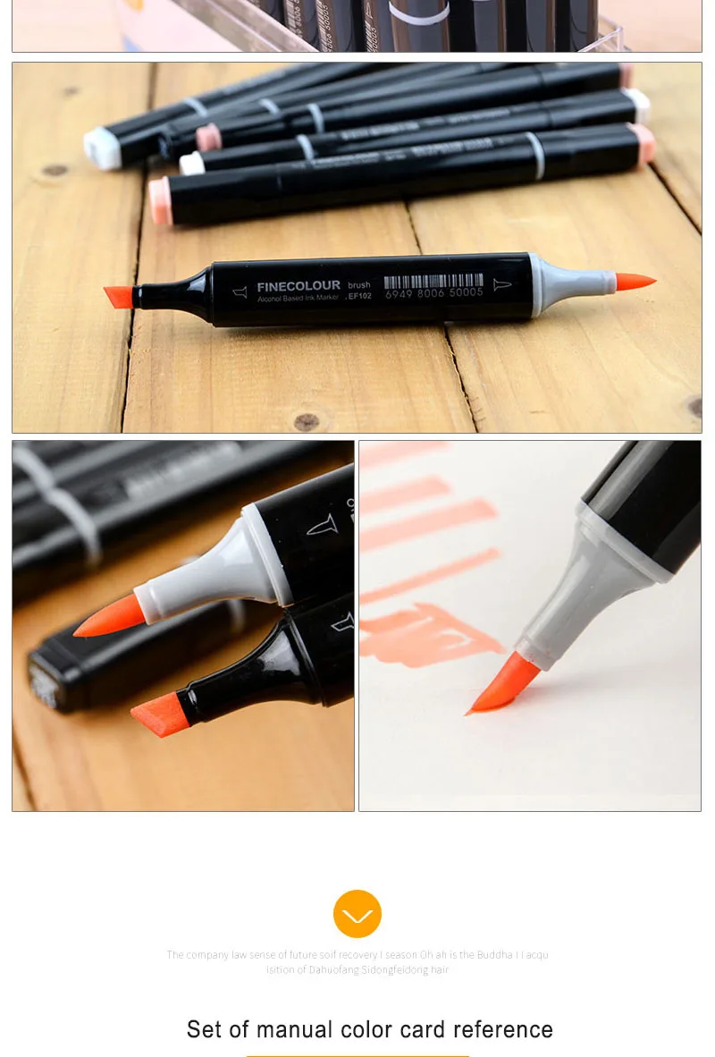 Cabeça de Casal Tons de Pele Caneta para a para a Escola Suprimentos de Estudantes Finecolour 12 e 24 e 36 Marcadores Escova Cor Macia Pele Arte Marcador Escola 33 China art marker pen Suppliers