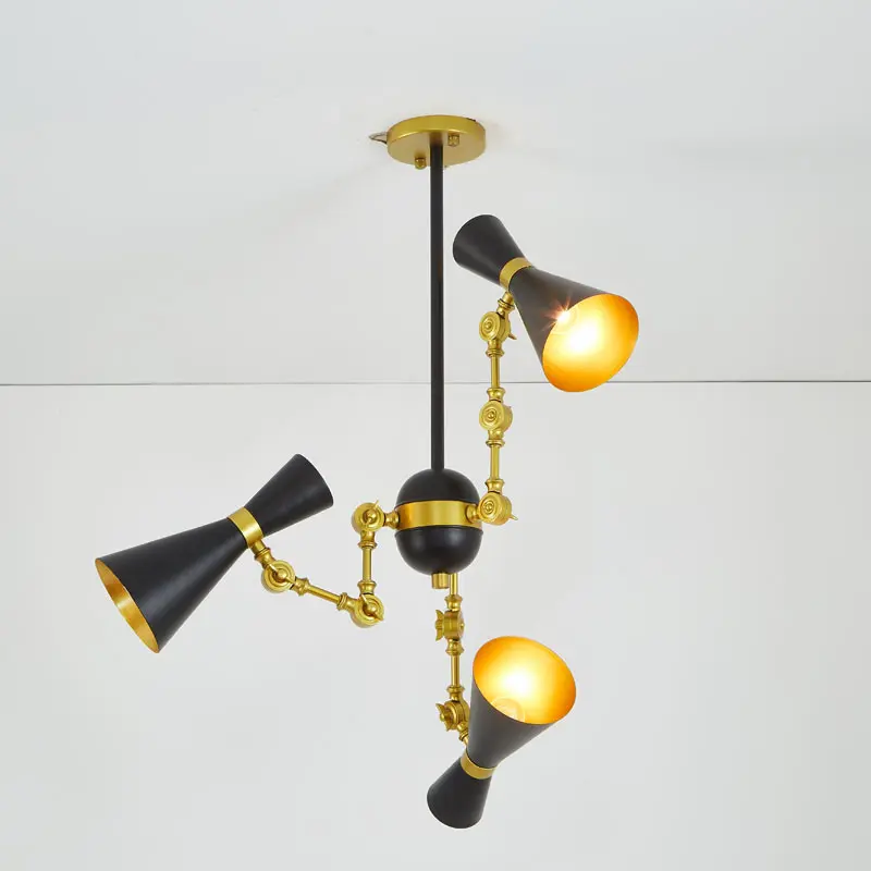 

Modern Designer Spider Chandeliers Living Room Coffee Shop lamps Decor Light Fixtures White Black Iron Home Lighting E27 G4 220V
