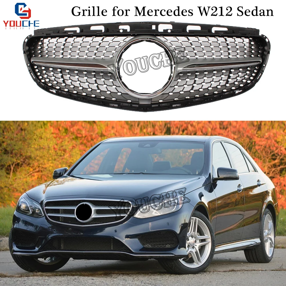W212 AMG GT Grille Diamond Grill Mesh for Mercedes E W212 4 door Sedan