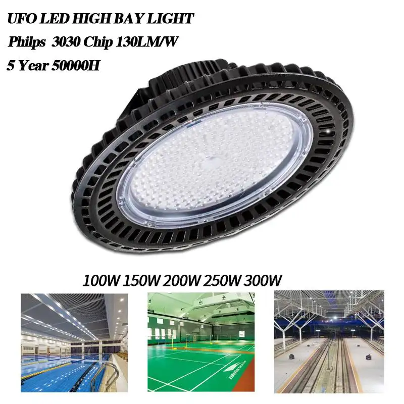 SZYOUMY высокое качество LED High Bay UFO Light 200 Вт 250 300 черная круглая лампа теплый белый для