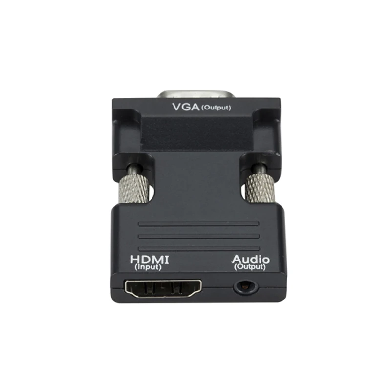 HDMI Женский к VGA Мужской конвертер с аудио адаптером поддержка 1080P выходной сигнал конвертер+ аудио кабели HDMI к VGA адаптер