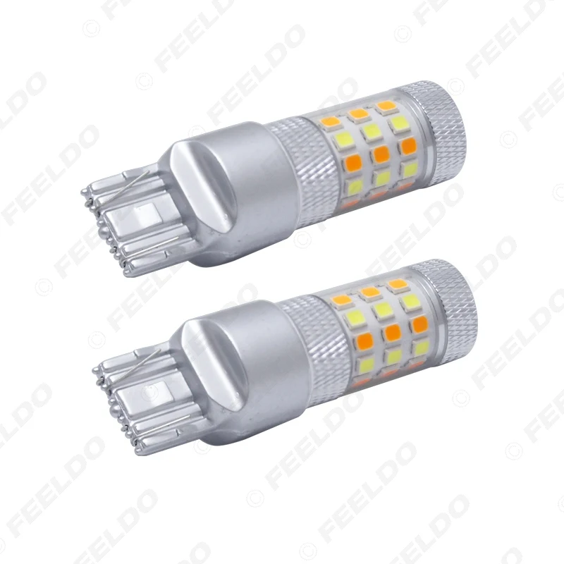 FEELDO 10 шт. Белый/янтарный нет Hyper Flash 7443 2835 Чип 42 SMD горки 42LED лампы для переднего поворота сигнальные огни# FD-5313