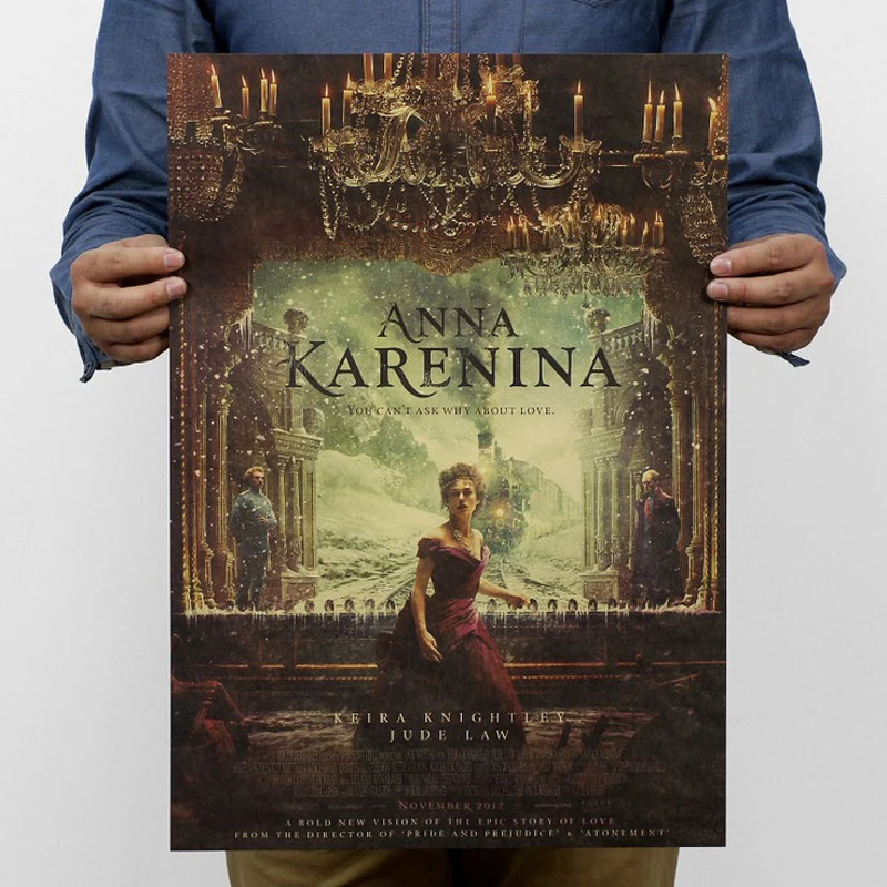 

Free shipping,Anna Karenina/Jude Law's film classic movie/kraft paper/bar poster/Retro Poster/decorative painting 51x35.5cm