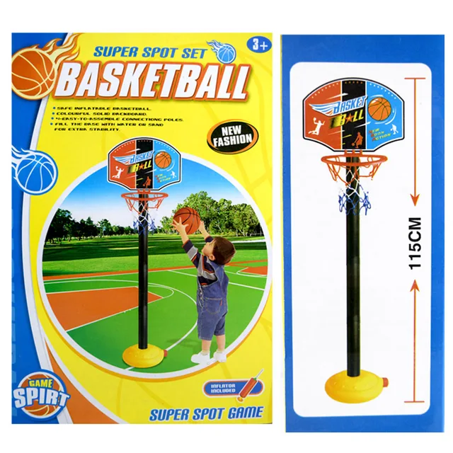 Toy Sport Adjustable Basketball Stand Toy Kids Plastic Balls Basketball