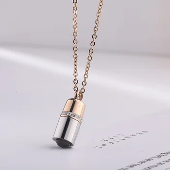 

Fashion 100 Kinds of I Love You pill Capsule Hanging Necklace 100 Languages LOVE Clavicle Chain Pendant Women Necklaces