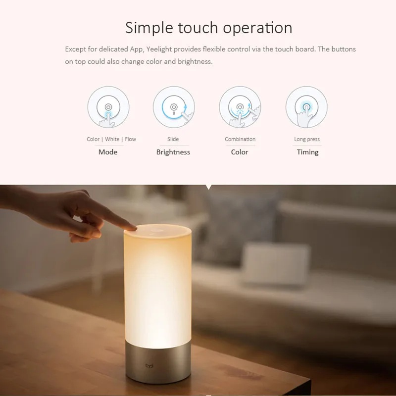 

Xiaomi Smart RGBW LED Night Light with Osram LEDs Touch Bluetooth Control 365 Colorful Nights By WiFi Connection Update Version