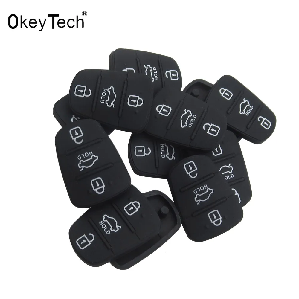 OkeyTech 50 шт./лот 3 кнопки флип складной пульт дистанционного управления для