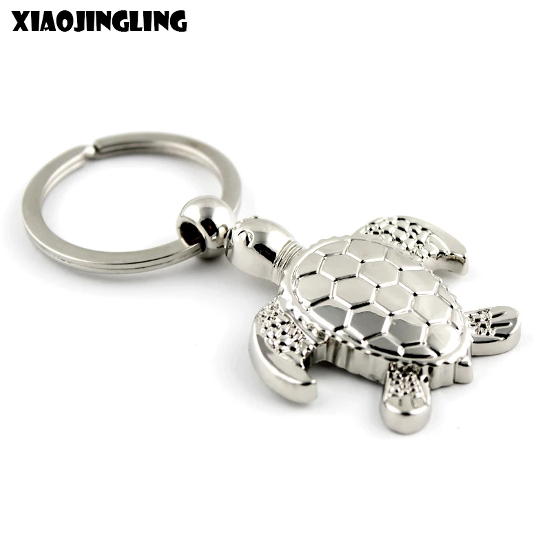 

XIAOJINGLING Personality Metal Turtle Keychains Tortoise Keyring Car Bag Key Rings Novelty Key Holder For Men Women Jewelry Gift