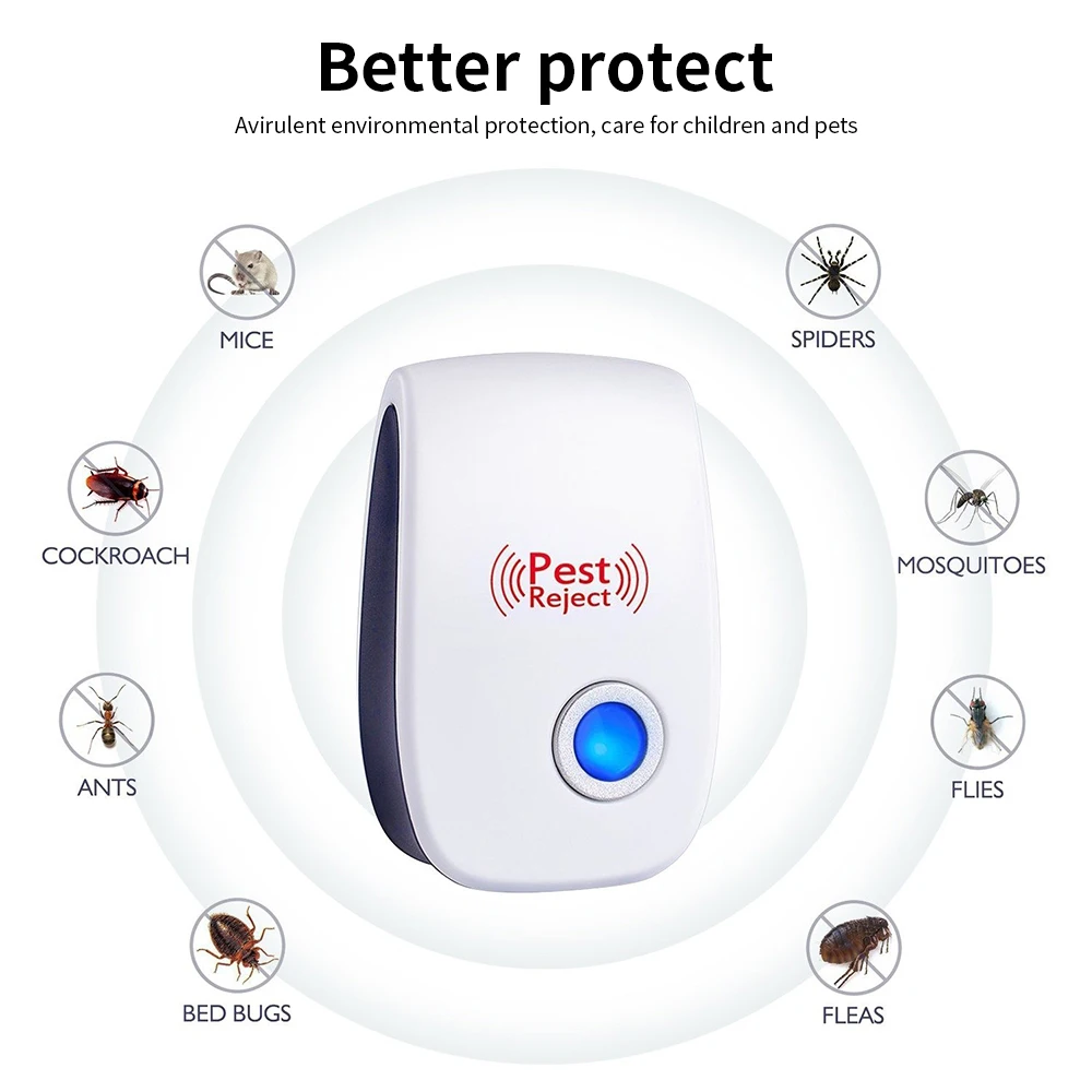 

Ultrasonic Mosquito Repellent Non-Toxicity And Tastelessness High-Tech Electronic Mosquito Repellent Household