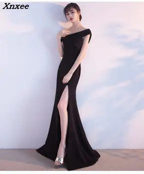 

2018 Royal Blue Summer Dress Female Vestidos Women Long Maxi Dresses Party Elegant Sexy Club Split Slash Neck Long Evening Gowns