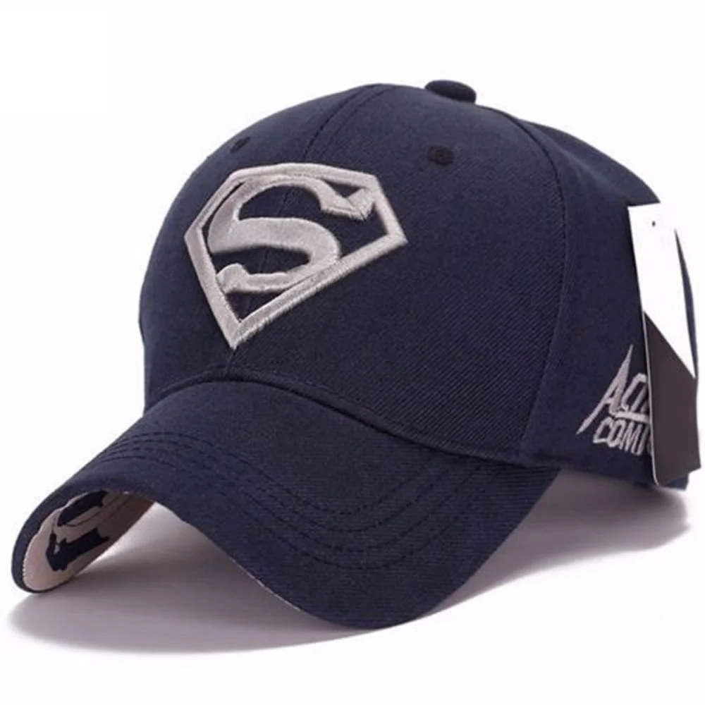 Новая мужская вышитая бейсболка с регулируемой посадкой для отдыха спортивная бейсболка Супермена хип-хоп эластичная шапка для улицы - Цвет: As the picture