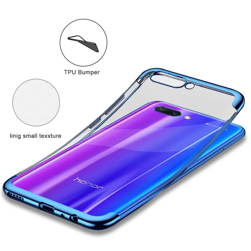 Plating Transparent Case For Huawei Honor10 9 8 Lite V10 V9 Honor 7X 8X Max 7C 8C Cover Silicone Case For Huawei Y7 Y6 Y5 Y9 Prime 2018 2017 2019  (29)