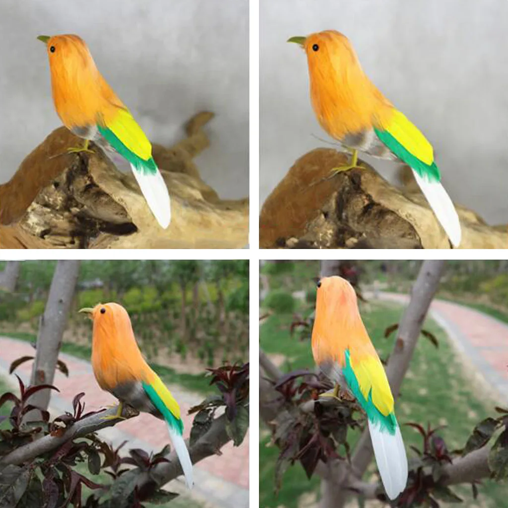 MagiDeal 5inch Artificial Feathered Foam Birds Statue Festival Party Decorative Ornament Shelf Display Art Craft