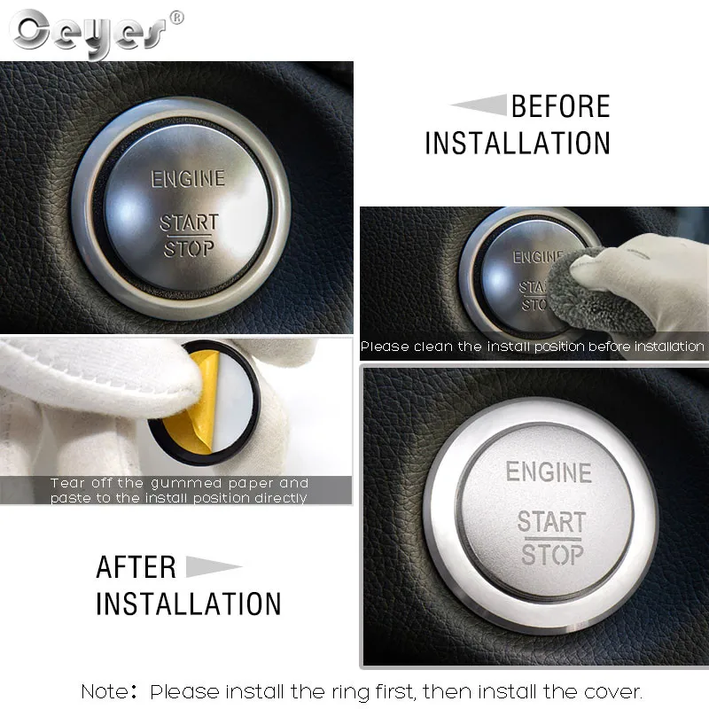 Car Start Engine Button Key Ring for MERCEDES (6)