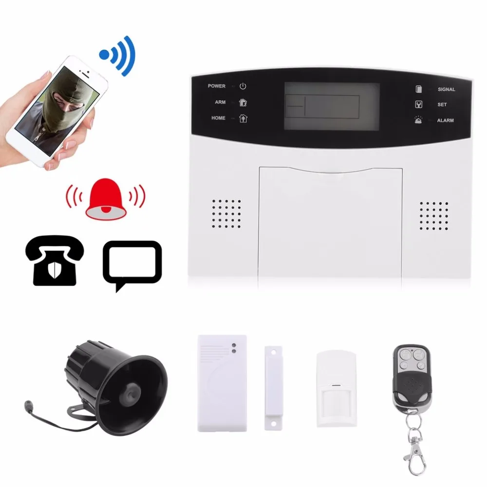 

Intelligent Anti-Theft PIR Motion Sensor Detector Remote Control Auto-Dial Home Wireless GSM Alarm Security System Set