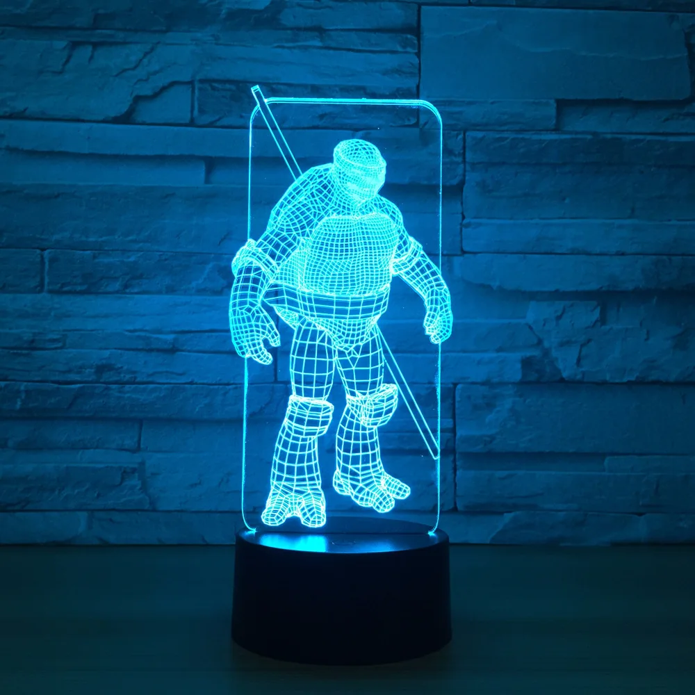 Ninja Turtle 3D Visual Bulb Optical Illusion Colorful Table Lamp LED Night Light Novelty Transparent Acrylic Lampara Kids Gift Ninja Turtle 3D Visual Bulb Optical Illusion Colorful Table Lamp LED Night Light Novelty Transparent Acrylic Lampara Kids Gift