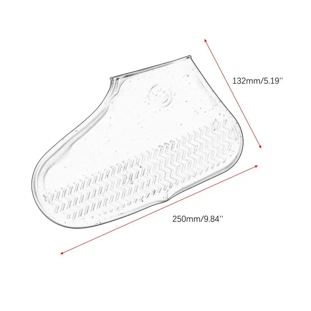 1 пара многоразовые латекс обувь для дождя из водонепроницаемого материала с Чехлы для скольжения из этиленового пропилен-каучука сапоги для дождливой погоды, галоши аксессуары для обуви