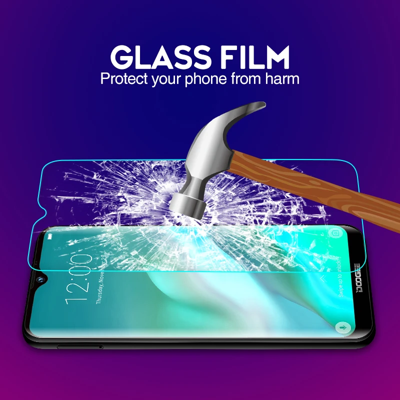 Tempered Glass For Doogee Y6 Y7 Y8 X5 Max Pro X70 X30 X10 Glass For Doogee Shoot 1 S60 BL5000 Screen Protector Protective Film