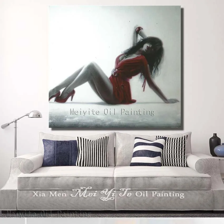 

100% Hand Painted Modern Figure Oil Painting Beautiful Oil Paintings On Canvas For Living Room Decor Wall Picture No Framed