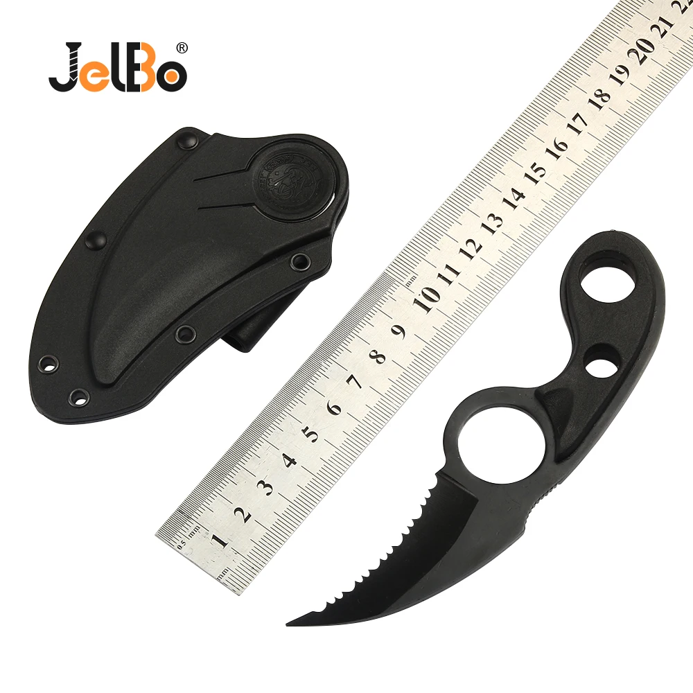 JelBo Karambit нож для шеи CS GO походный тактический походов на открытом воздухе