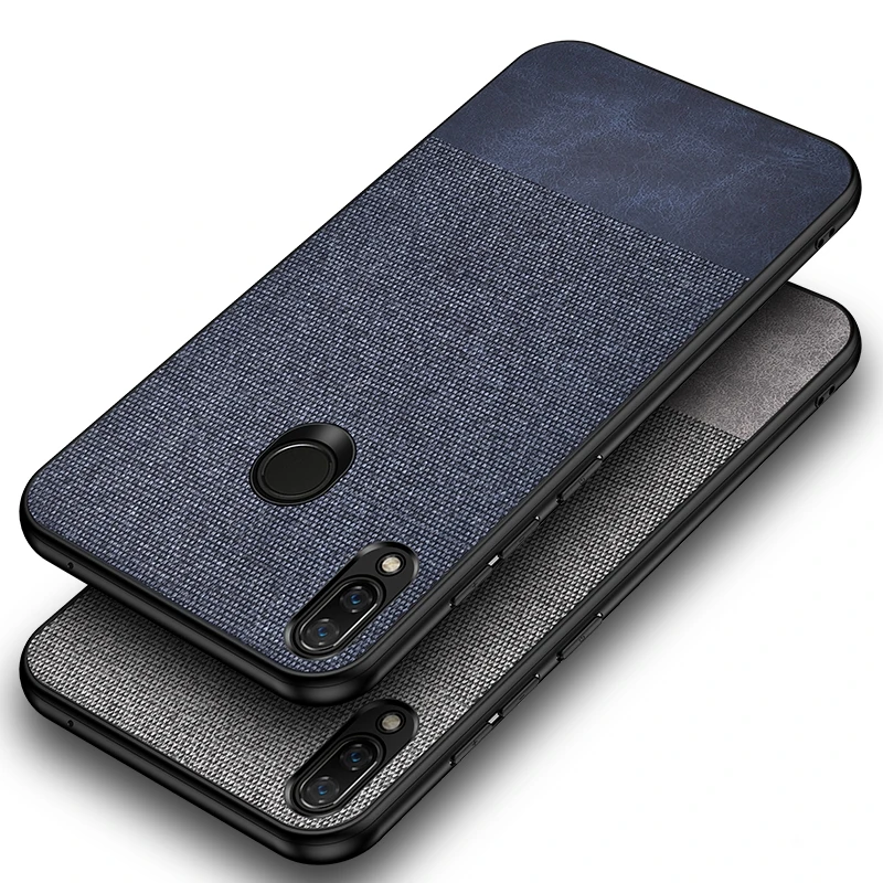 For Xiaomi Redmi Note 7 Pro Case Fabric Cloth 360 Full protection Hard PC Back Cover note 7S 8 Phone | Мобильные телефоны и