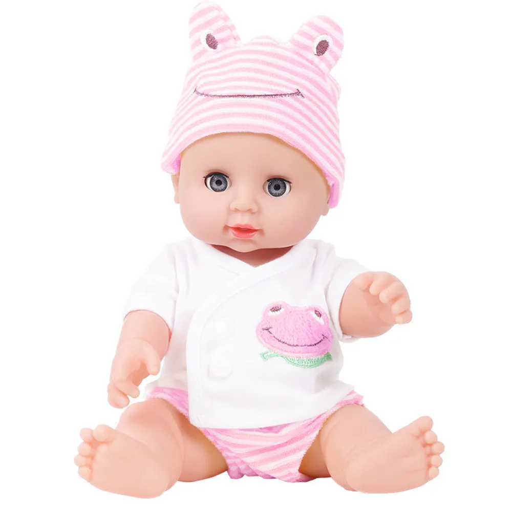 Розовый HIINST Reborn Baby Dolls глаза мигающие милые мягкие младенческие куклы для детей игрушки для мальчиков и девочек Подарки на день рождения Reborn Baby Doll Boy - Цвет: Розовый