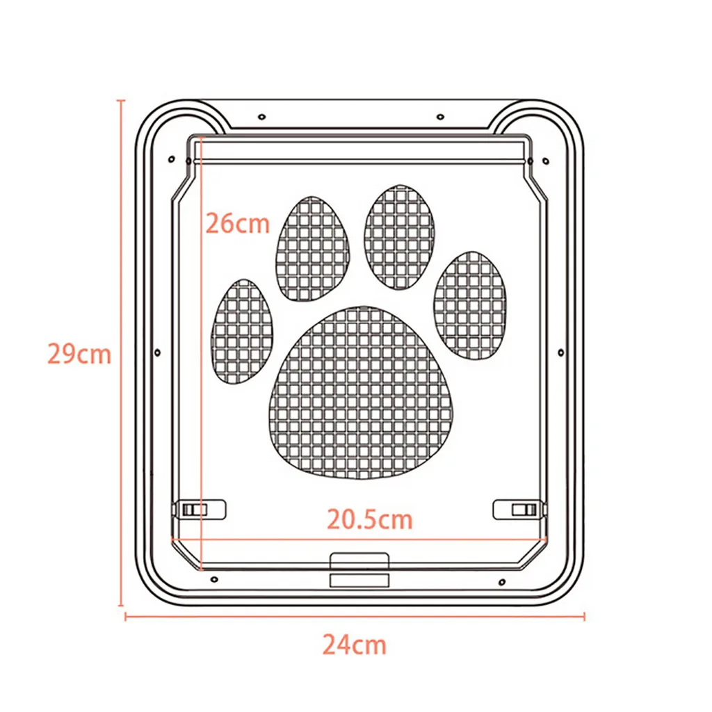 Новое поступление Запираемая дверь для собаки, кошки, котенка, безопасности, заслонка, дверь, нейлоновая сетка, следы для животных, маленьких домашних животных, кошек, собак, ворот, товары для домашних животных